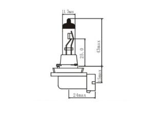Halogen-Scheinwerferlampe H8