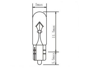 T5 Glassockellampe