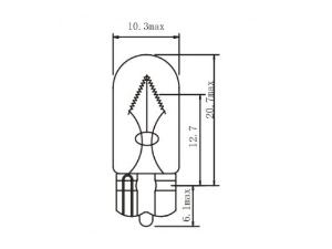 T10 (W3W/W5W/WY5W) Glassockellampe