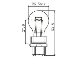 P27/7W Zweifadenlampe, Glühbirne