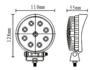 LED Arbeitsscheinwerfer KLL02, Rund
