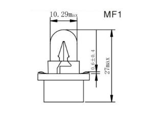 Glühlampe MF1, 2, 3, 4, Birne für Armatur-Kontrollleuchte