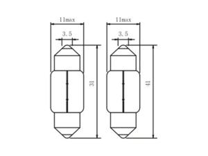 Soffittenlampe T11 C5W, Glühlampe