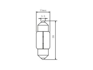 Soffittenlampe T11 C5W, Glühlampe