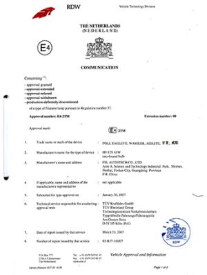 Produktzertifikat