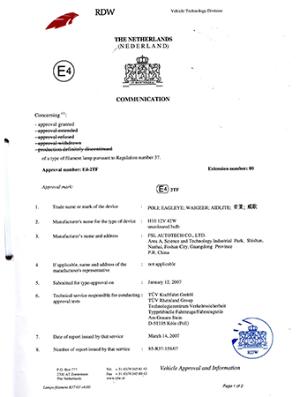 Produktzertifikat